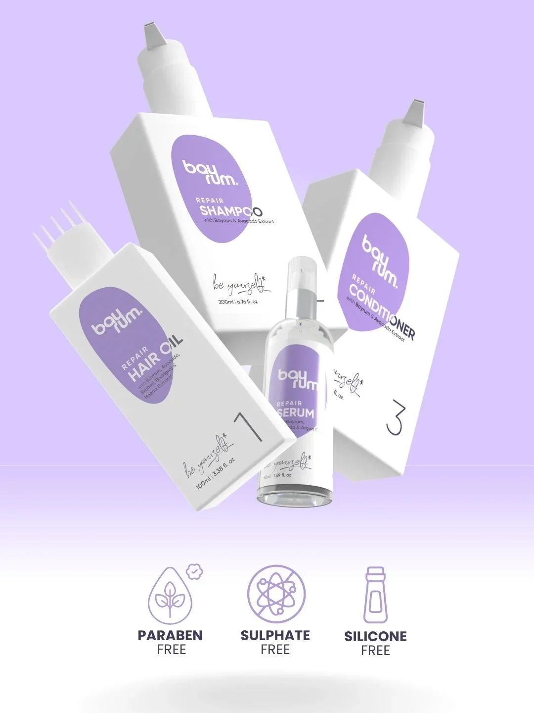 bayrum complete 4 step hair care kit 550 ml