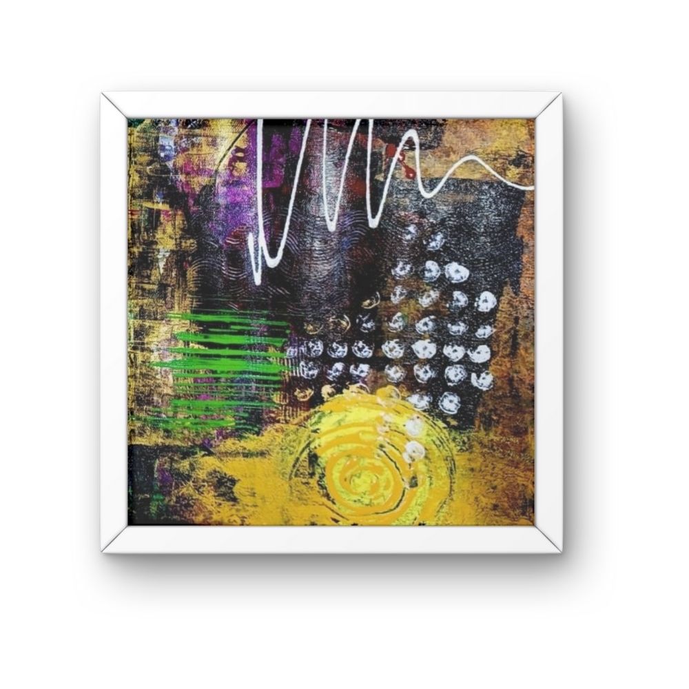 geesun crafts rhythm & colour abstract canvas wall art – set of 4 (urban rhythm)