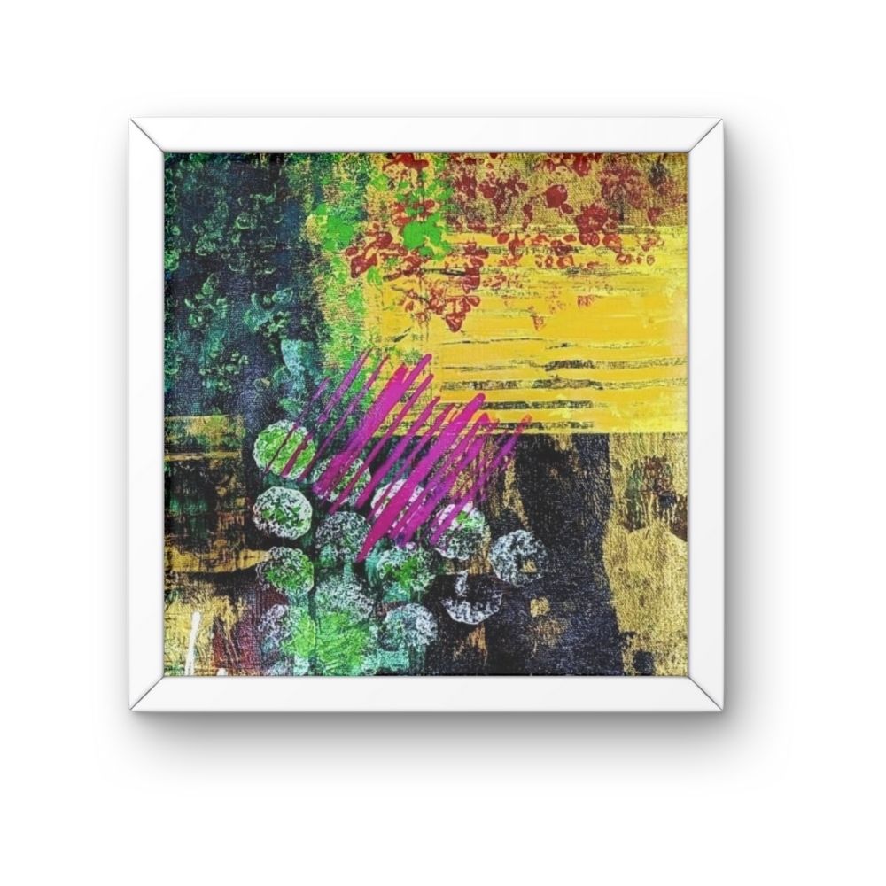 geesun crafts rhythm & colour abstract canvas wall art – set of 4 (urban rhythm)