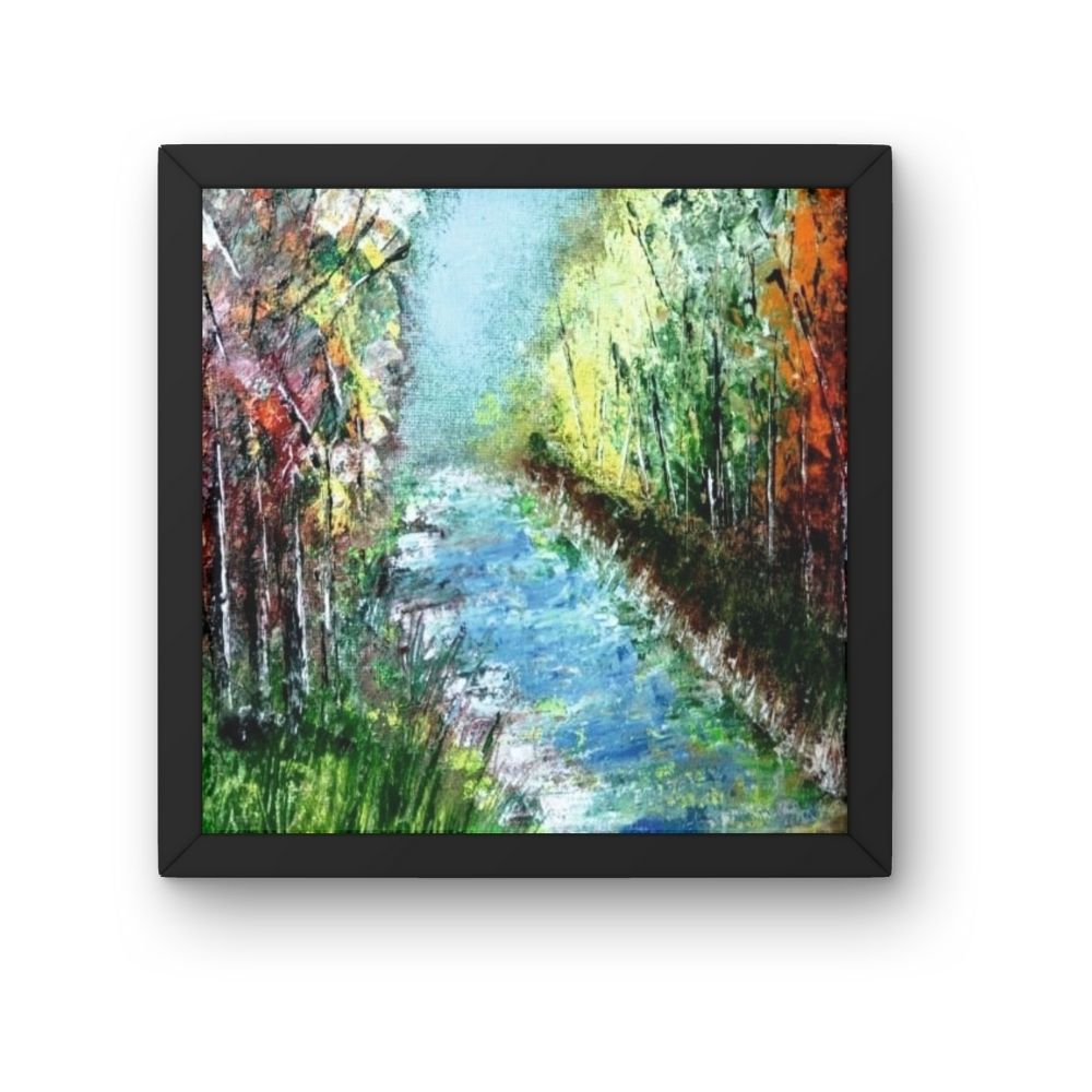 geesun crafts tranquil countryside landscape wall art – set of 4 (whispers of nature)