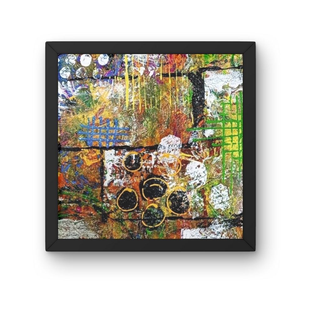 geesun crafts playful pulse abstract wall art – set of 4 (urban play)