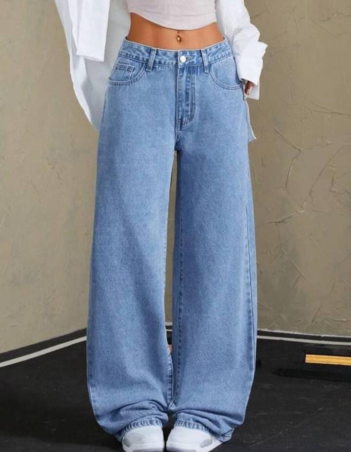 women jean boyfriend fit mid-rise stretchable jeans loose fit jeans womens llight blue