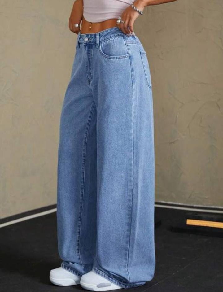 women jean boyfriend fit mid-rise stretchable jeans loose fit jeans womens llight blue