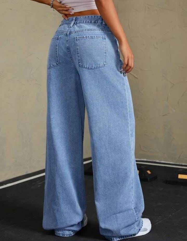 women jean boyfriend fit mid-rise stretchable jeans loose fit jeans womens llight blue