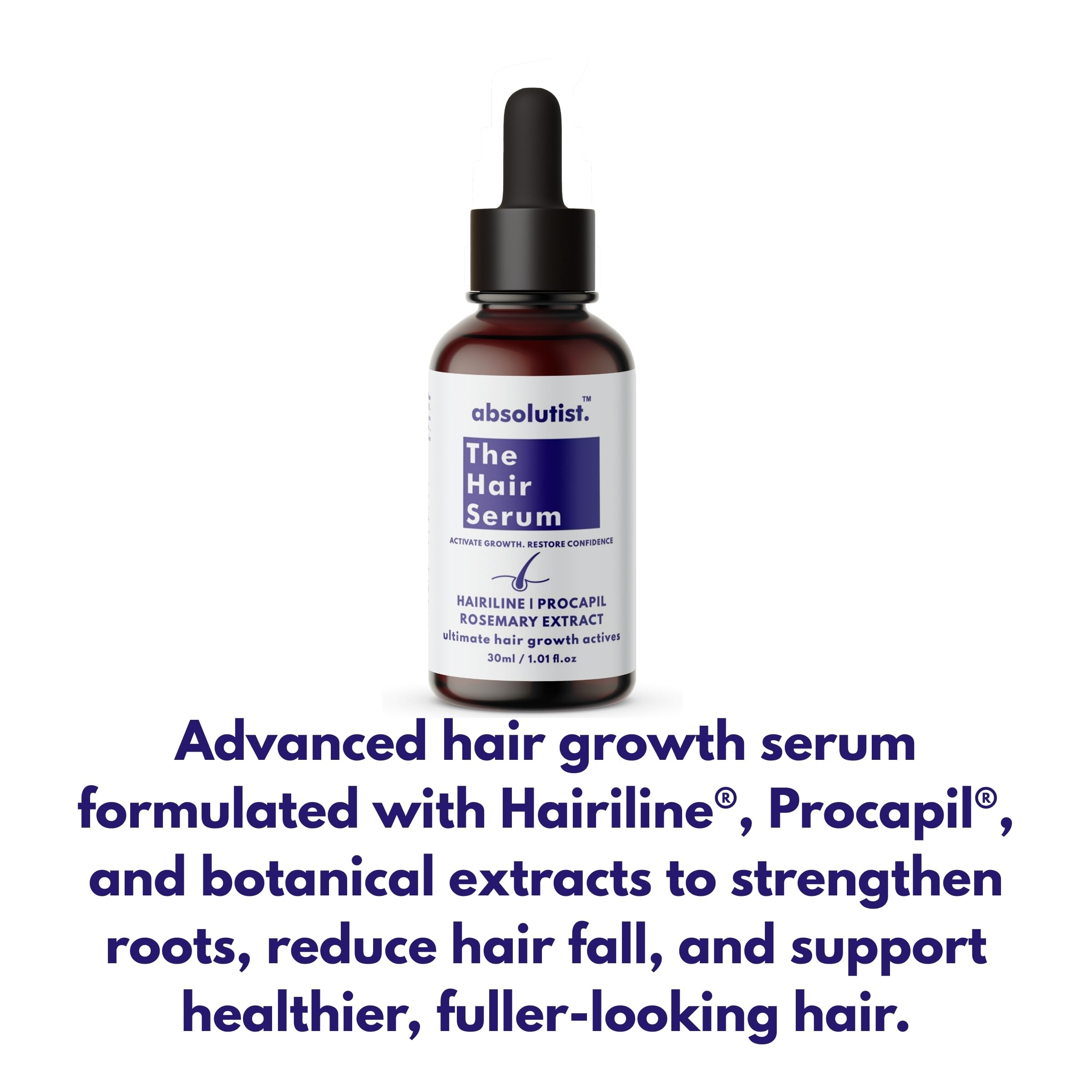 absolutist the hair serum with hairiline, procapil, rosemary extract for hair growth, reduces hair fall, 30ml