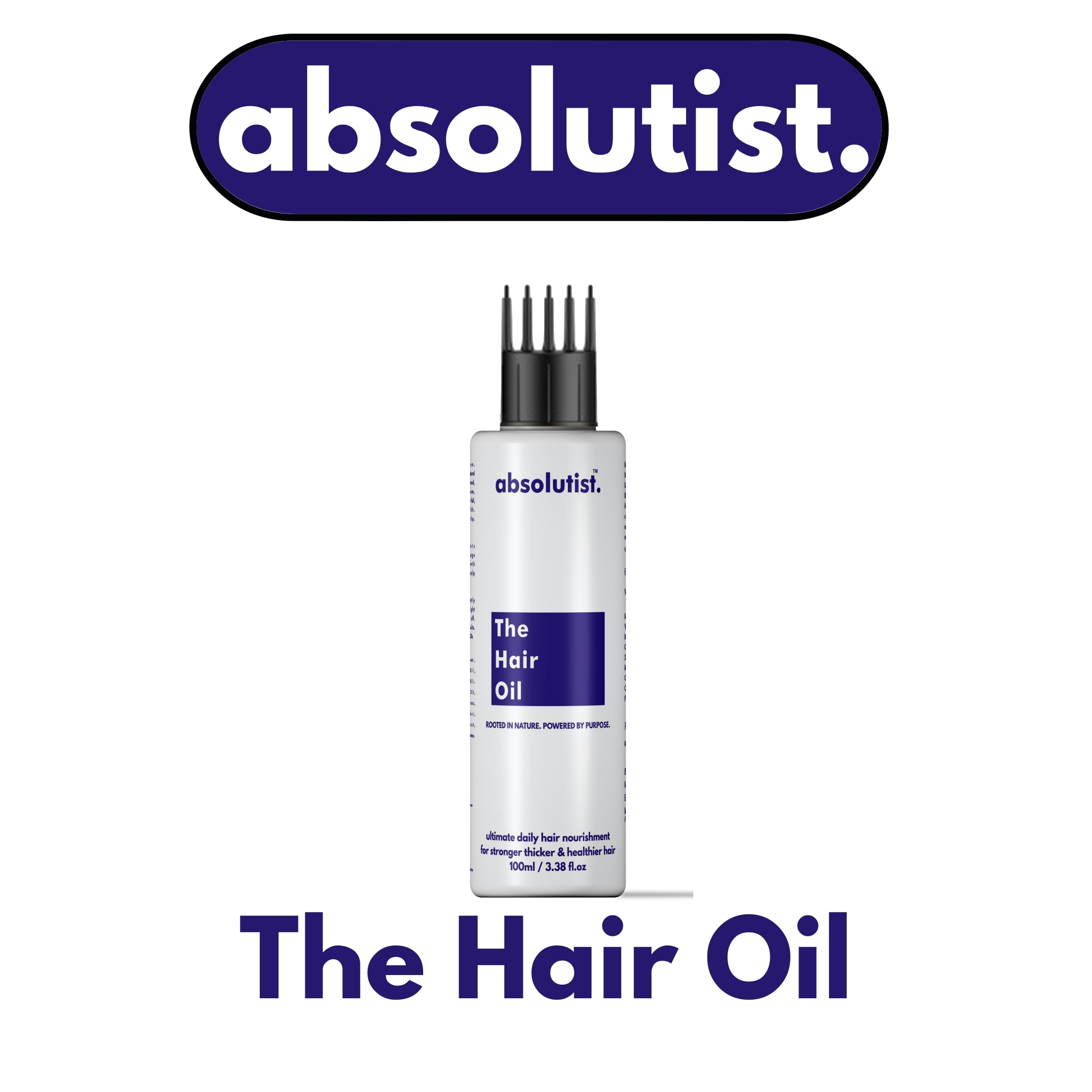 absolutist the hair oil with black seed oil, bhringraj extract, methi, amla and onion extract for hair nourishment, 100ml