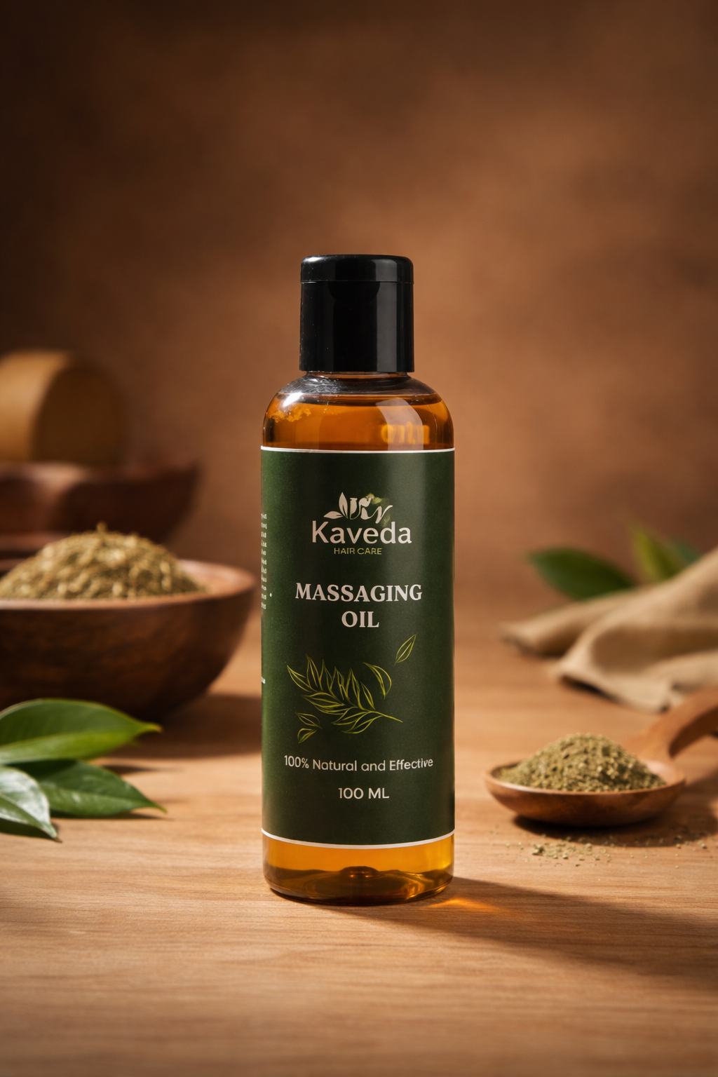 kaveda hair care massaging oil – 100% natural herbal hair & scalp massage oil for hair growth, nourishment & strength – lightweight ayurvedic hair oil – 100 ml