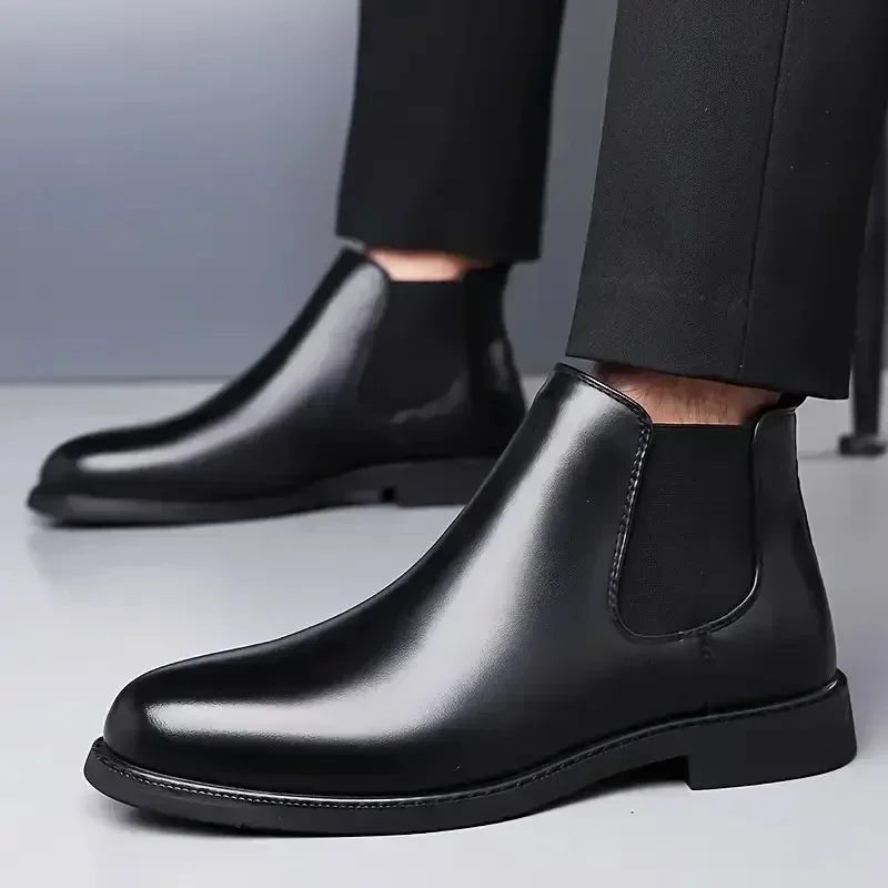 wugo::latest stylish men's black chelsea boots | 2