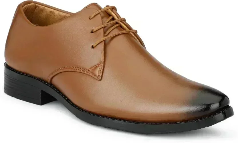 wugo::latest trendy men formal shoes |tan derby shoes| office shoes for men's & boys 3