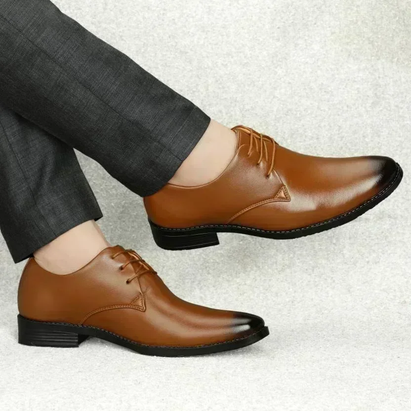 wugo::latest trendy men formal shoes |tan derby shoes| office shoes for men's & boys