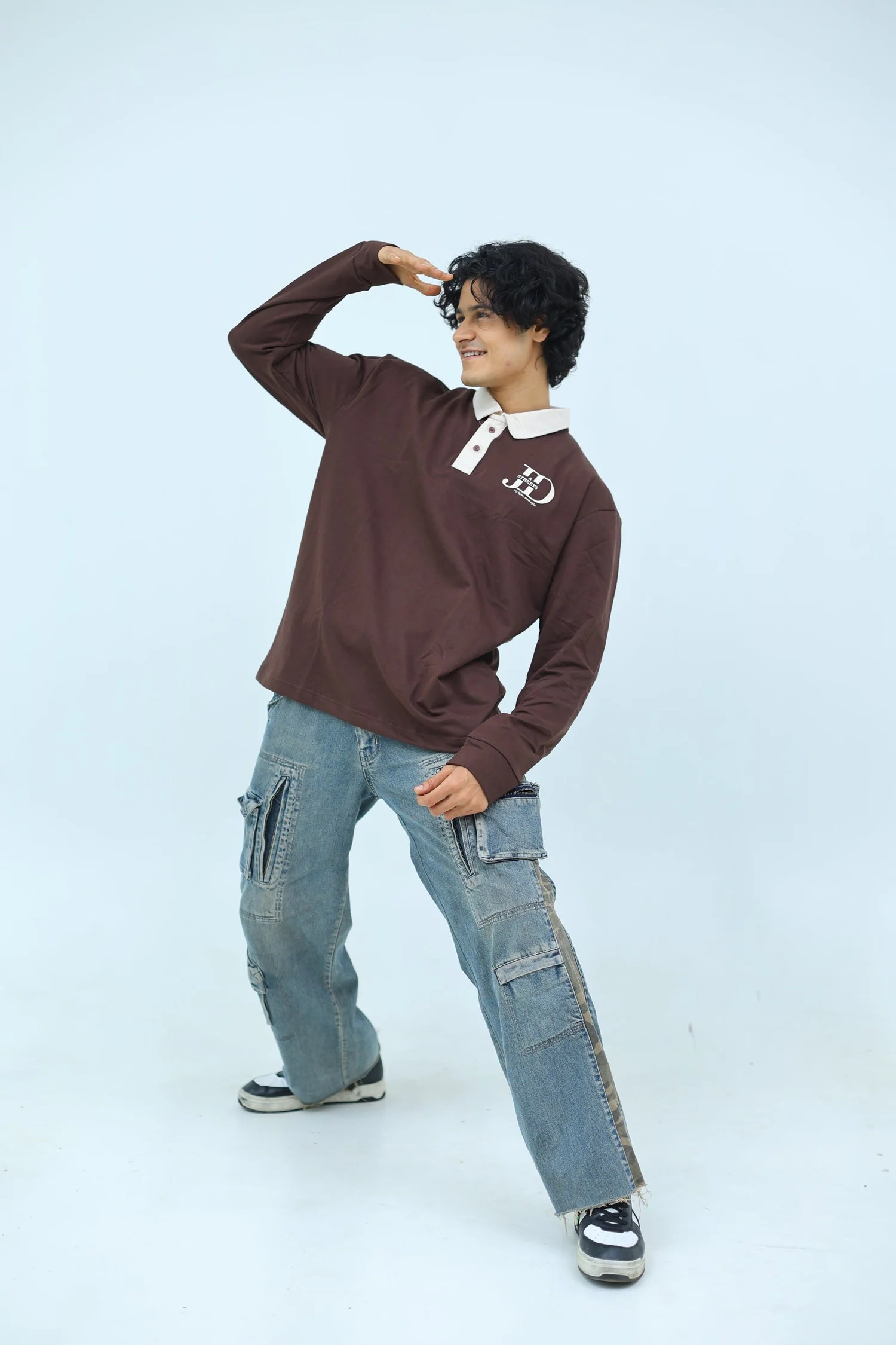oversized jersey polo t-shirt 2