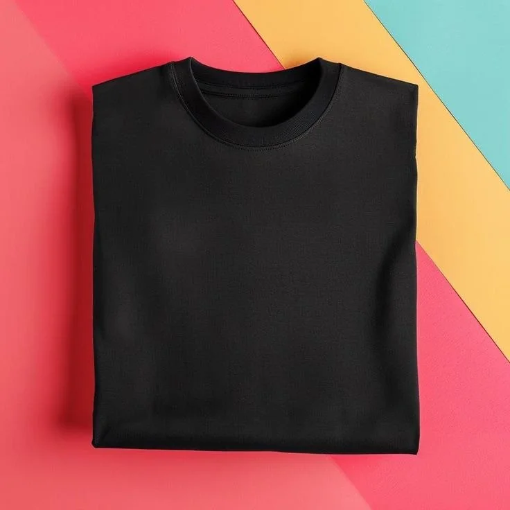 zovoto men’s solid black t-shirt | premium cotton blend | regular fit | round neck | soft & breathable casual wear for daily use