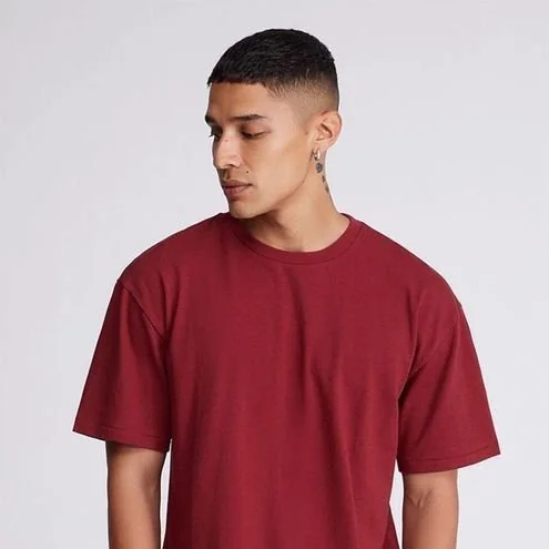 zovoto men’s solid maroon t-shirt | premium cotton blend | regular fil wear