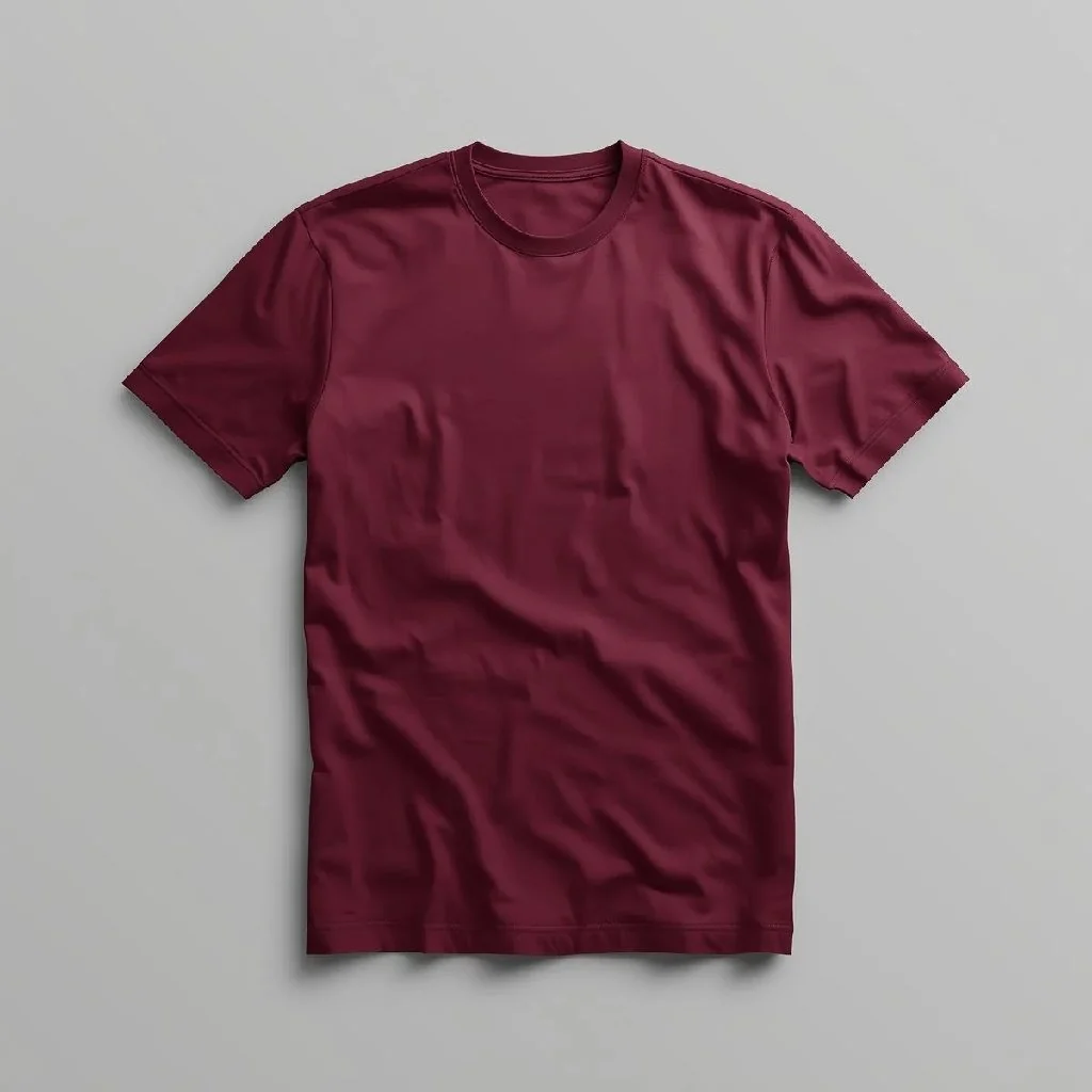 zovoto men’s solid maroon t-shirt | premium cotton blend | regular fil wear