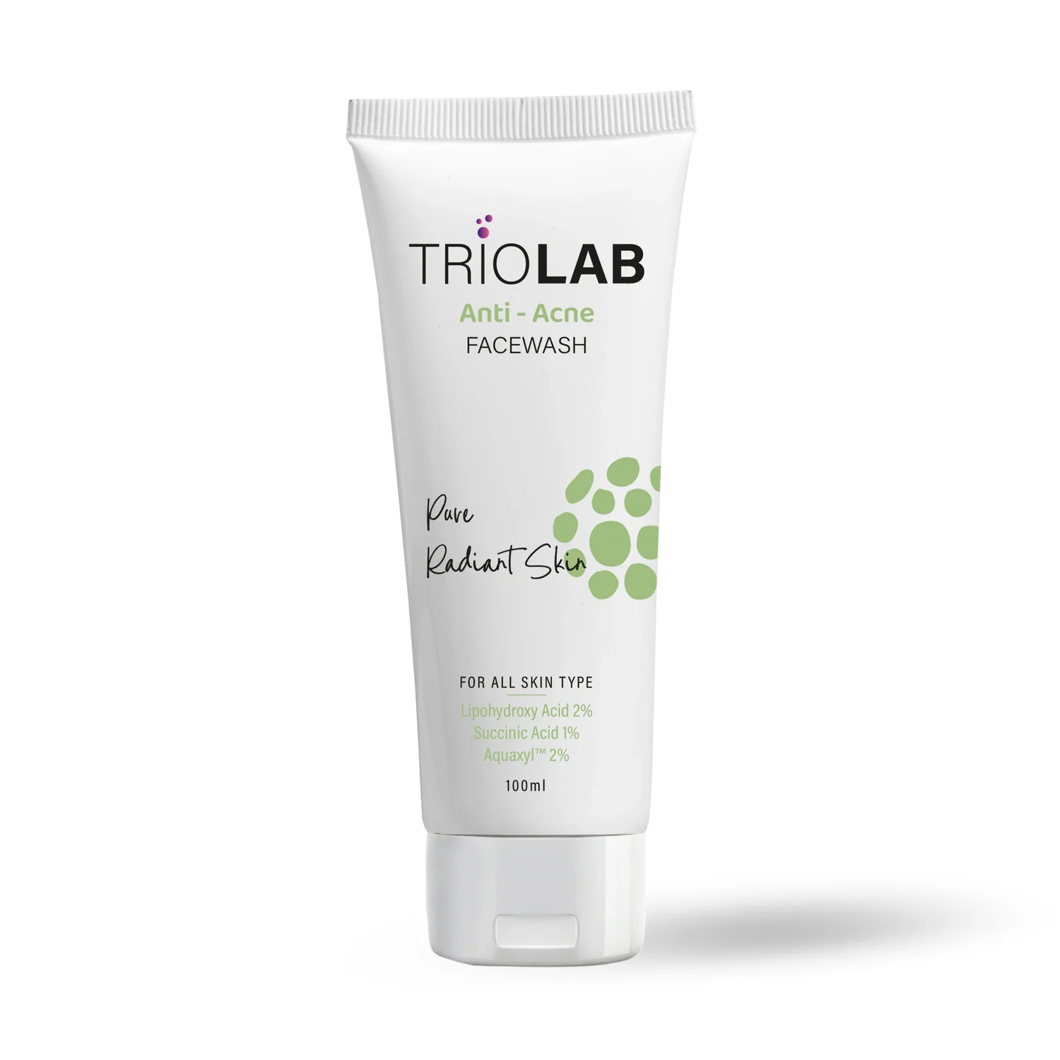 triolab anti-acne facewash: pure radiant skin (100ml)