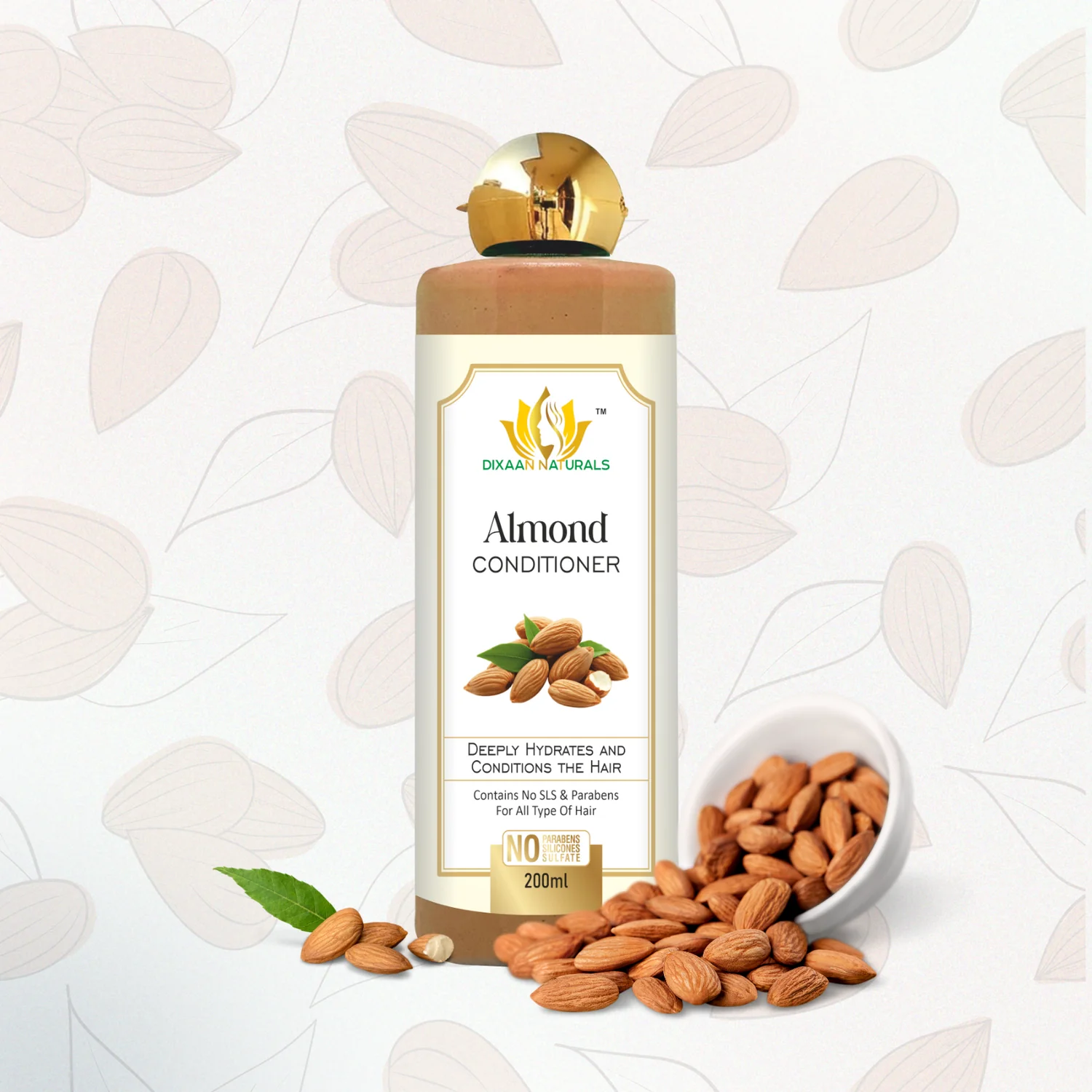 dixaan naturals almond hair conditioner (200ml)