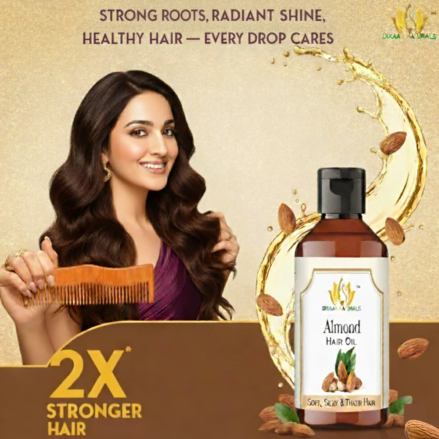 dixaan naturals 100% pure almond hair oil