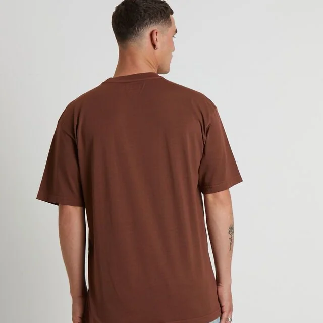 zovoto men’s solid brown t-shirt | premium cotton blend | regular fit | round neck half sleeve | soft & breathable casual wear