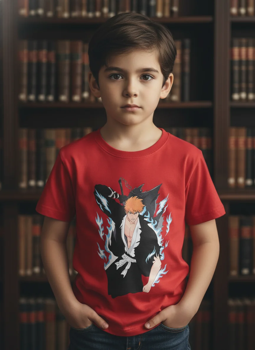 gravitees studios ichigo kurosaki "soul reaper" youth graphic tee