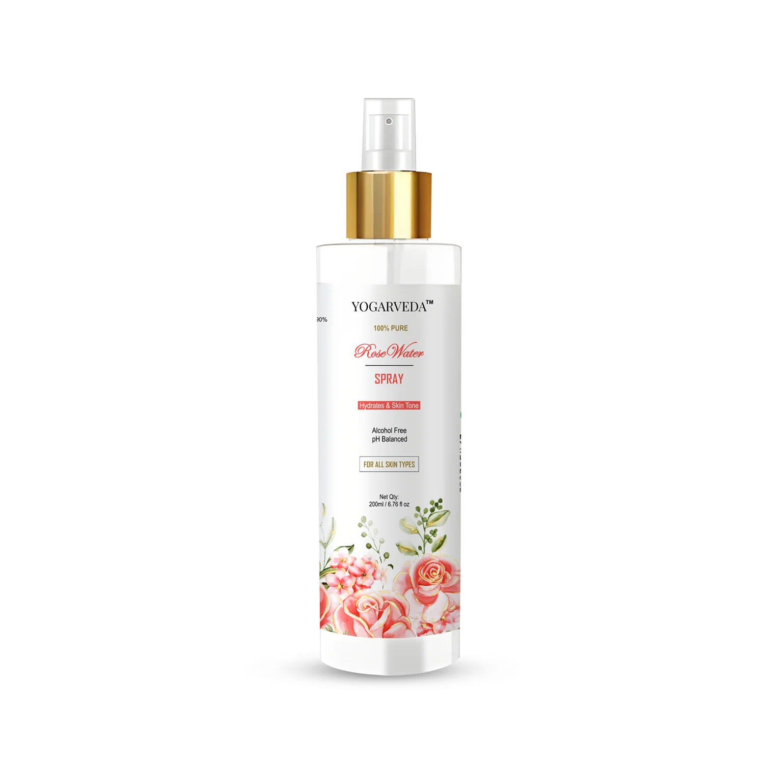 yogarveda ultimate combo – 100% pure rose water spray (200ml) & pure aloe vera gel (200g)