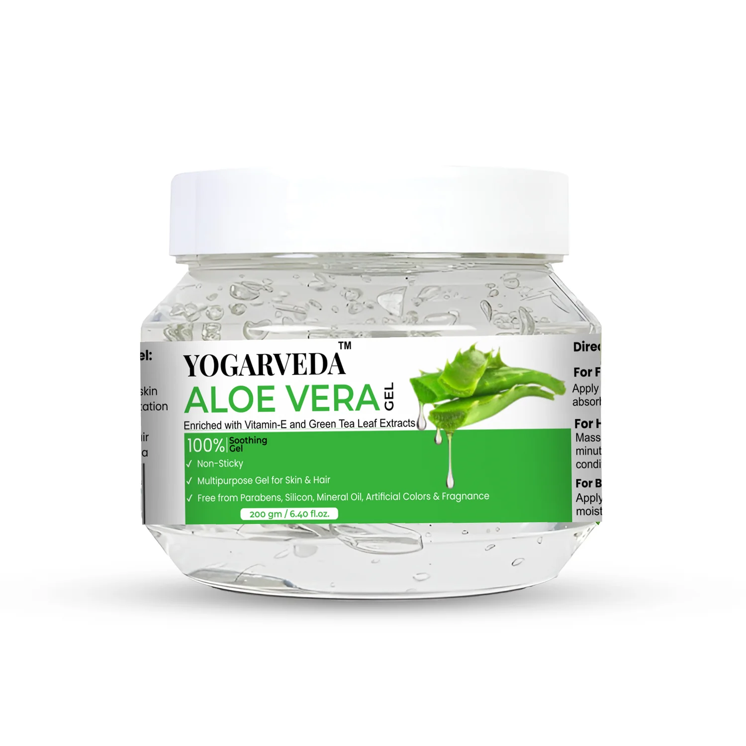 yogarveda ultimate combo – 100% pure rose water spray (200ml) & pure aloe vera gel (200g)