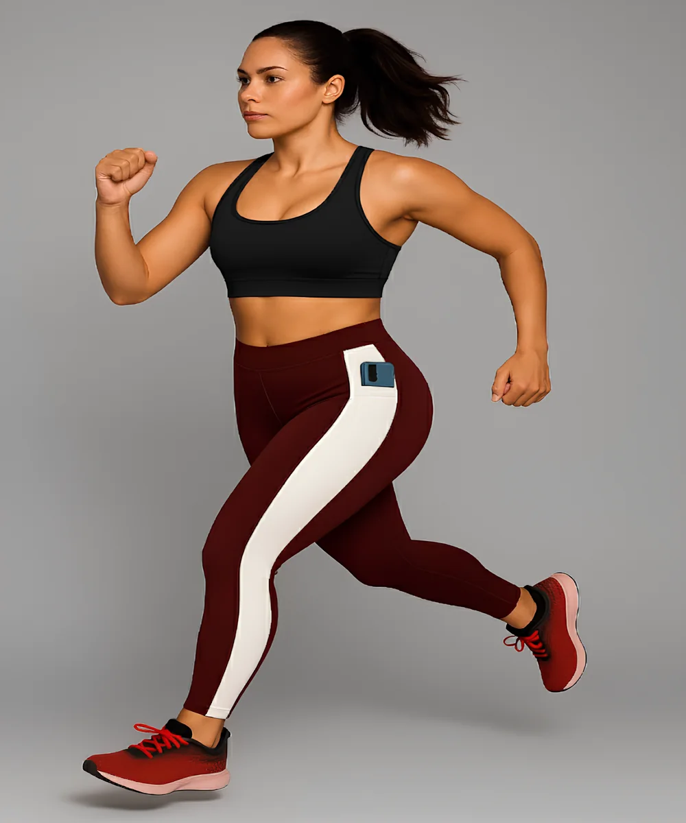 wugo latest stylish high gsm women active wear/gym-yoga pant for women's & girls maroon