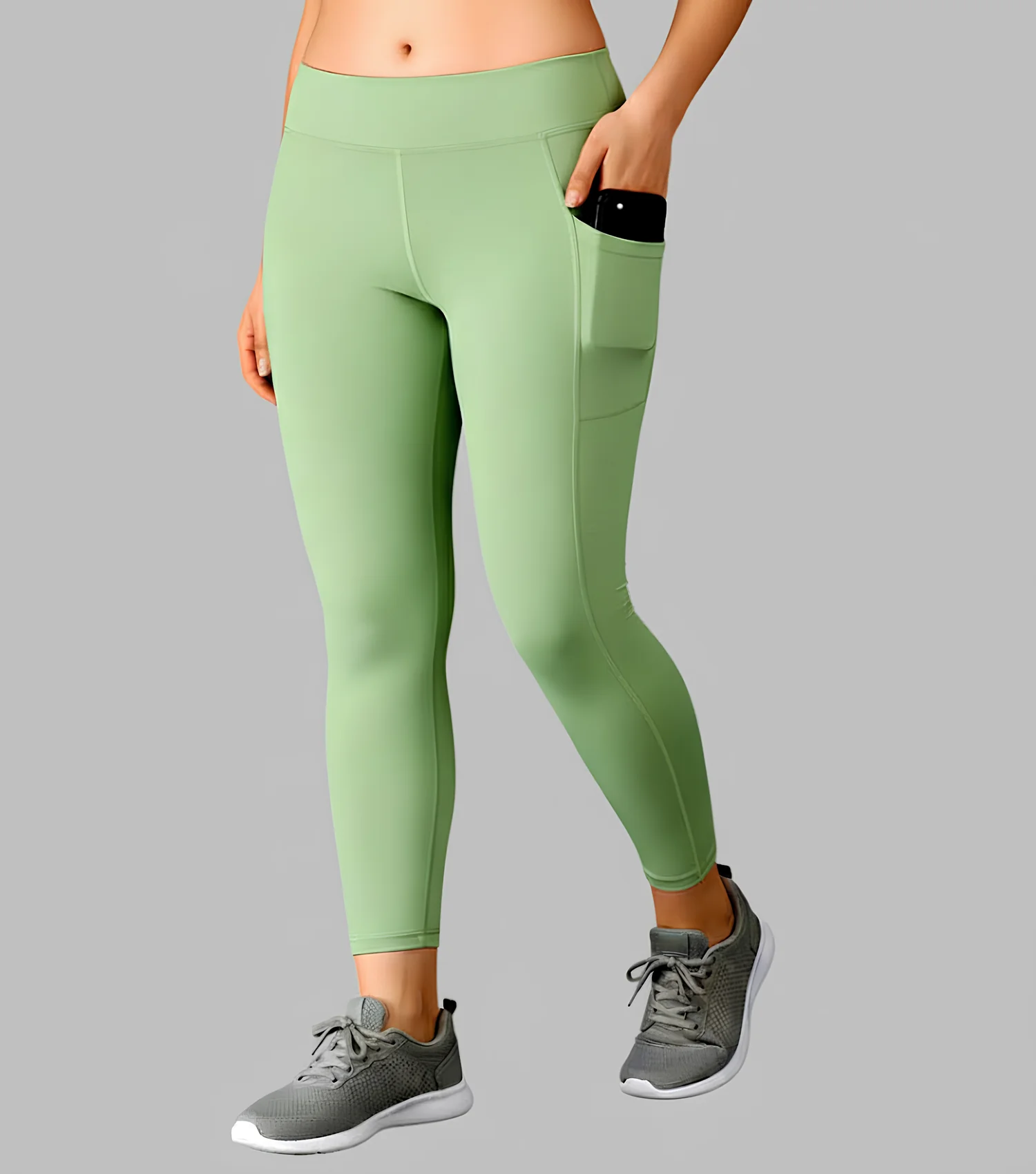 wugo latest stylish high gsm women active wear/gym-yoga pant for women's & girls-  pista green
