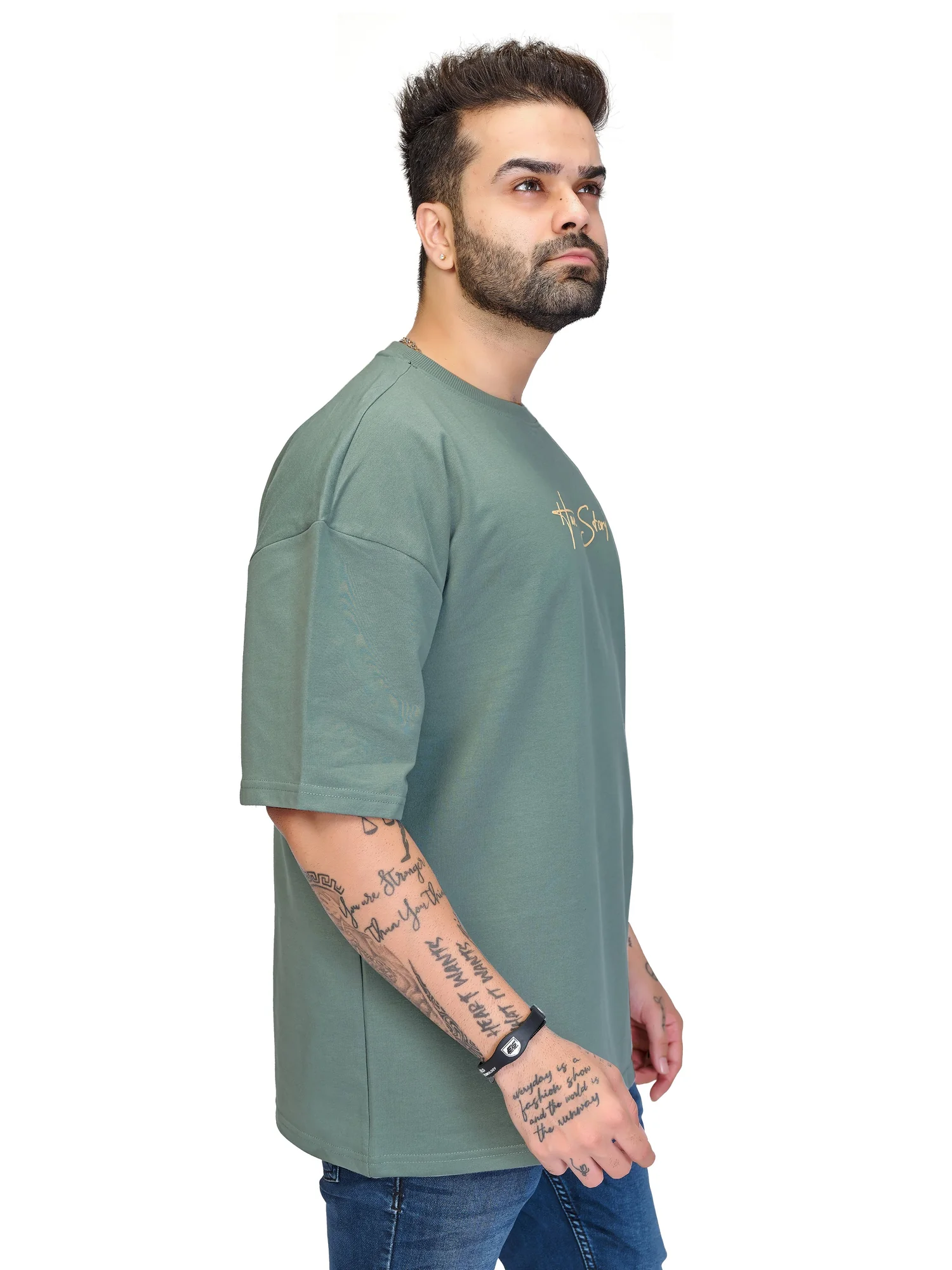 hue story unisex green oversized tshirt