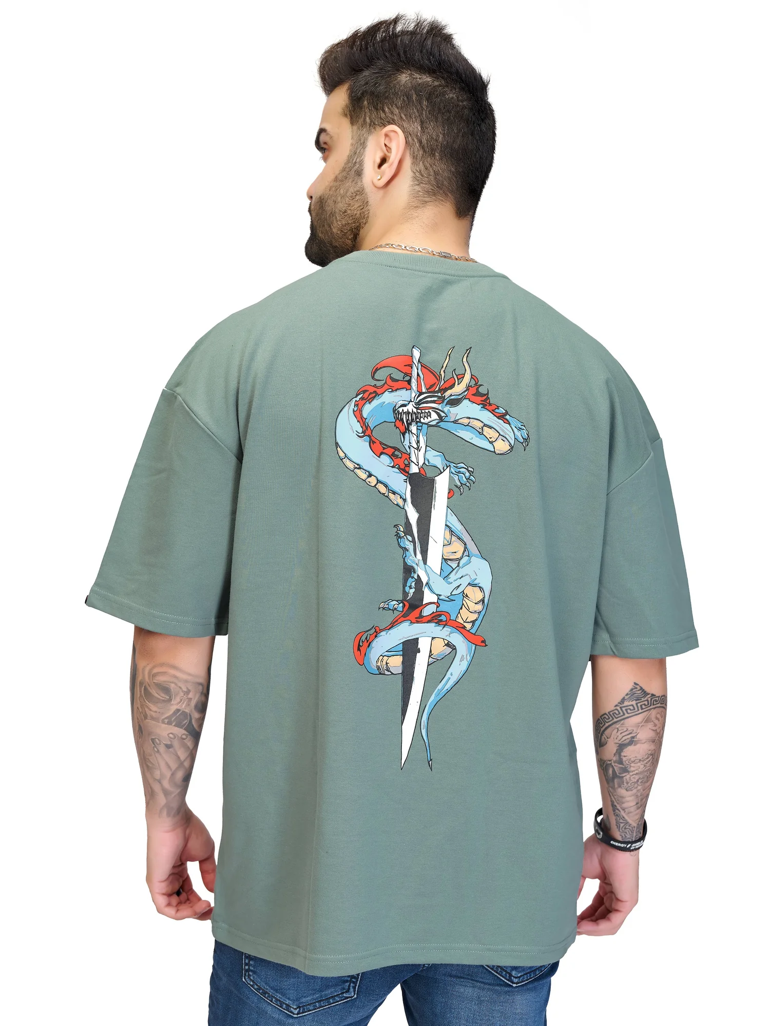 hue story unisex green oversized tshirt