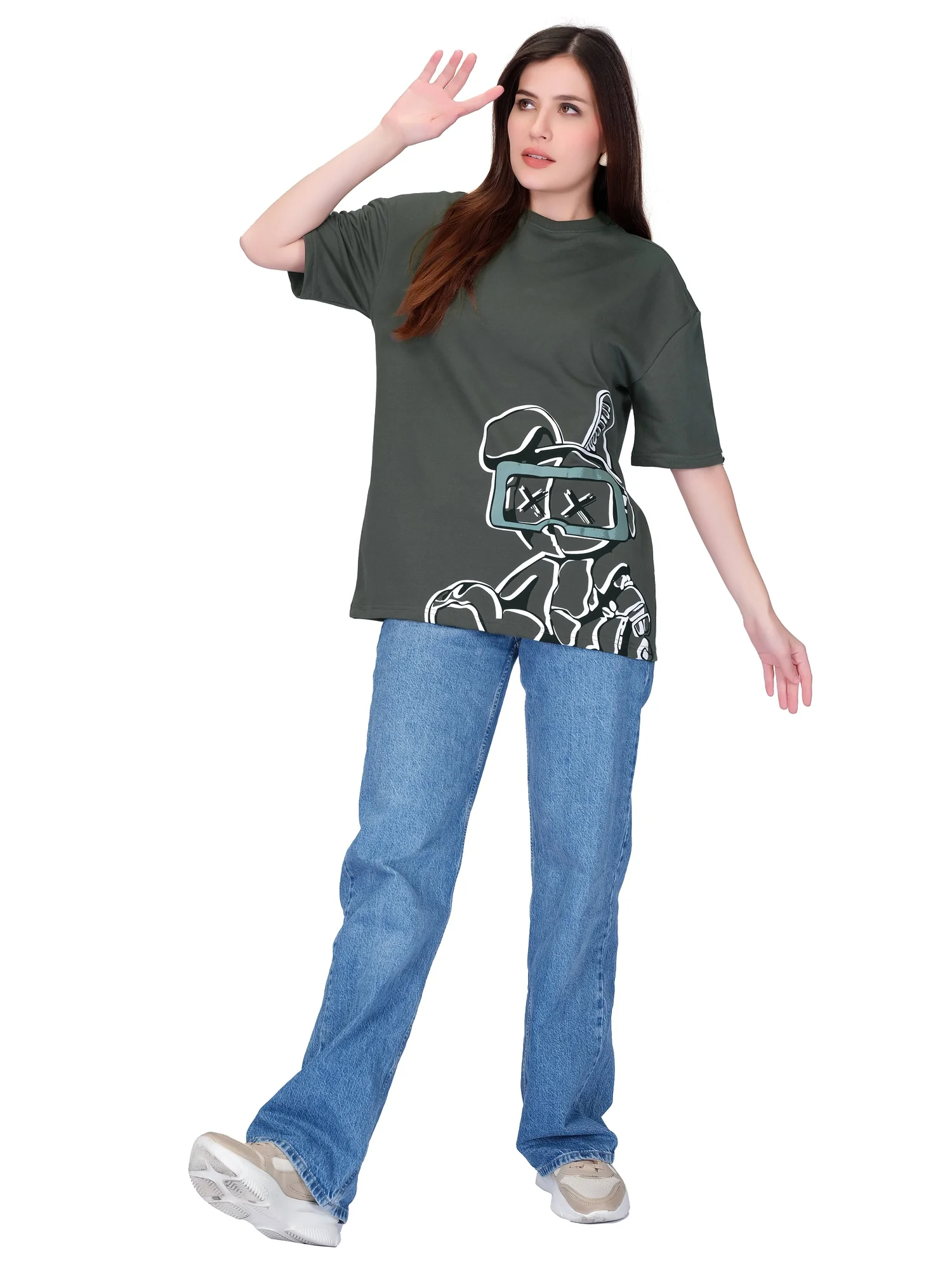 dark grey hue story unisex oversized tshirt