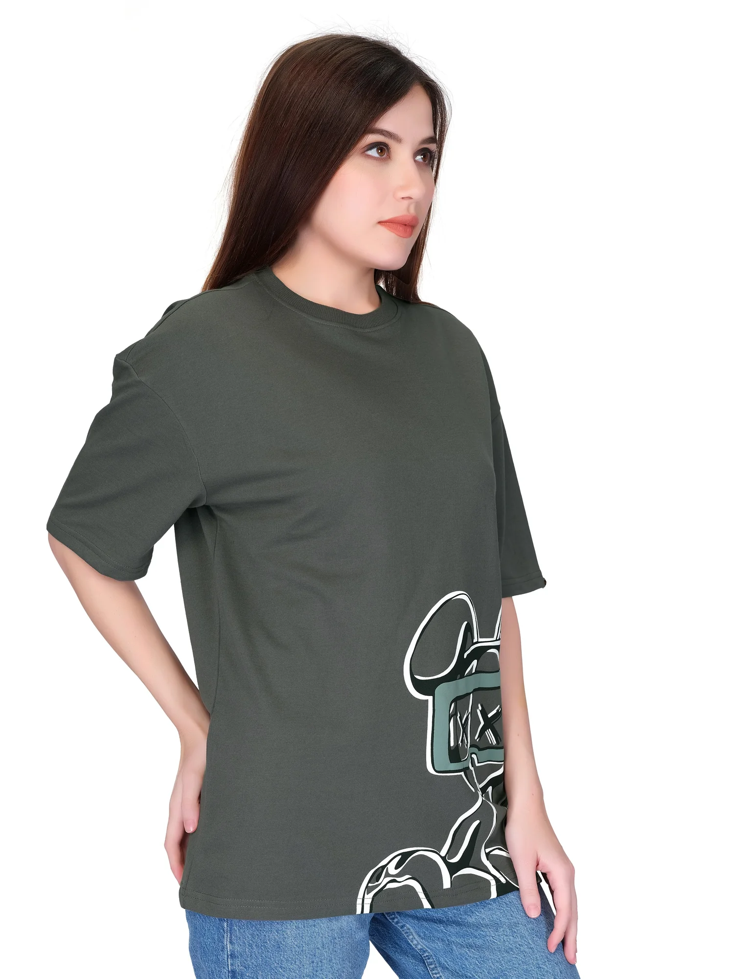 dark grey hue story unisex oversized tshirt