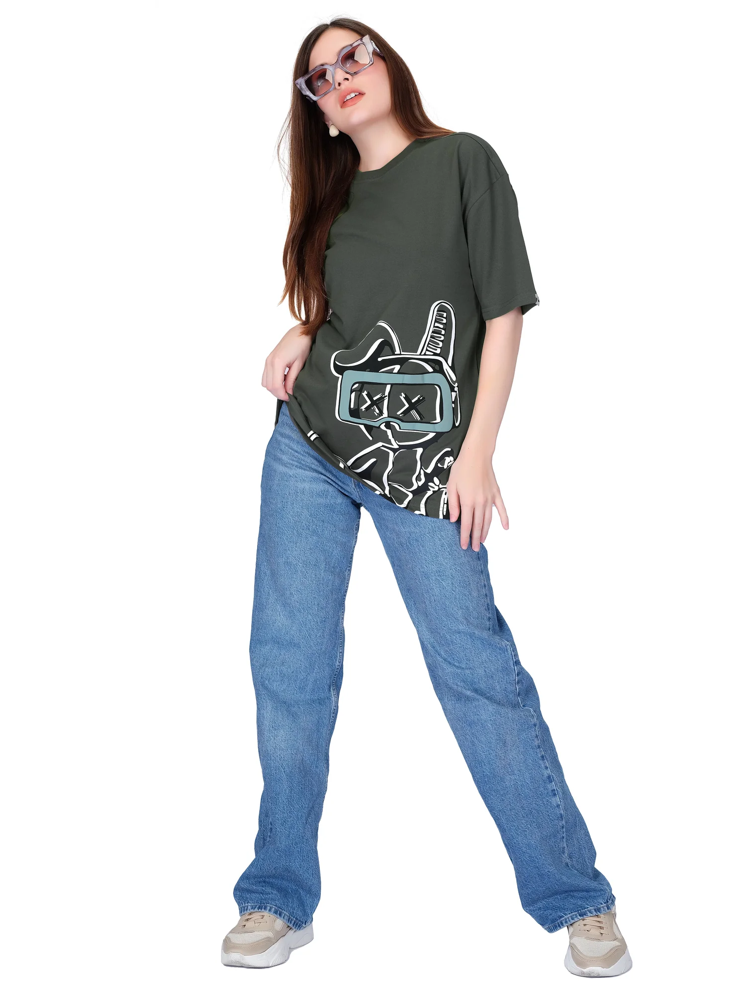 dark grey hue story unisex oversized tshirt