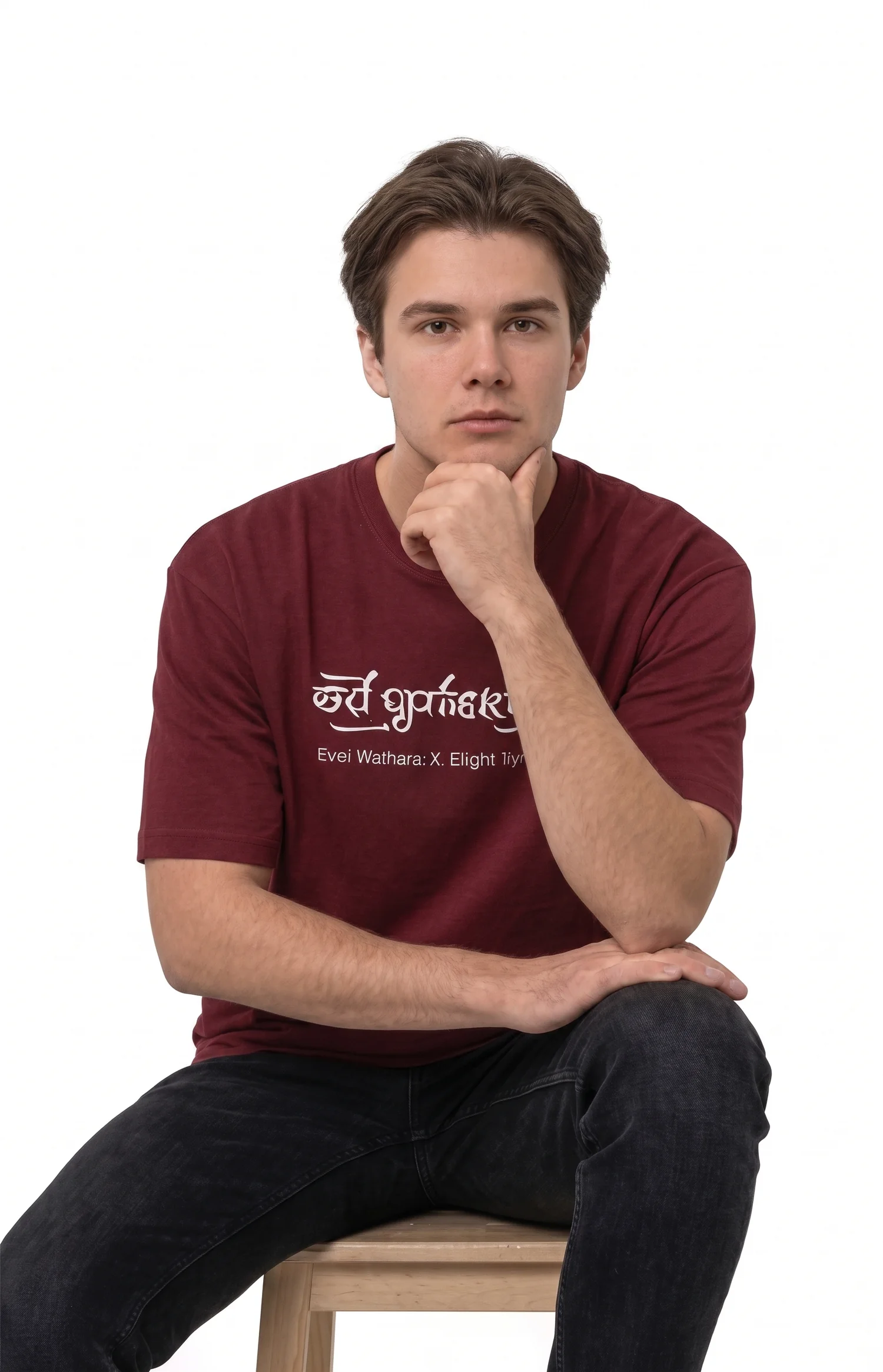 gravitees studios unisex oversized graphic t-shirt: "karma" sanskrit edition