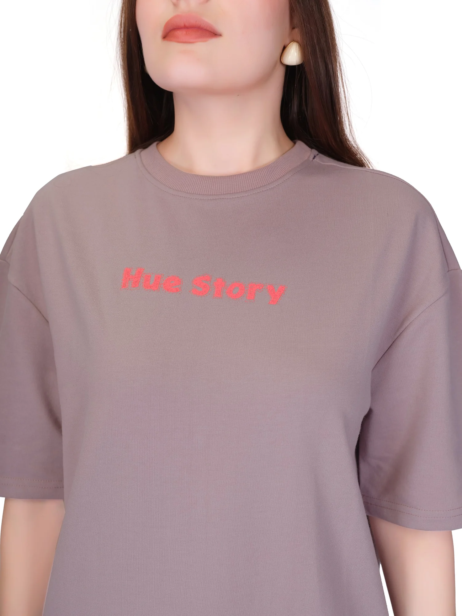 hue story powder pink unisex oversized tshirt