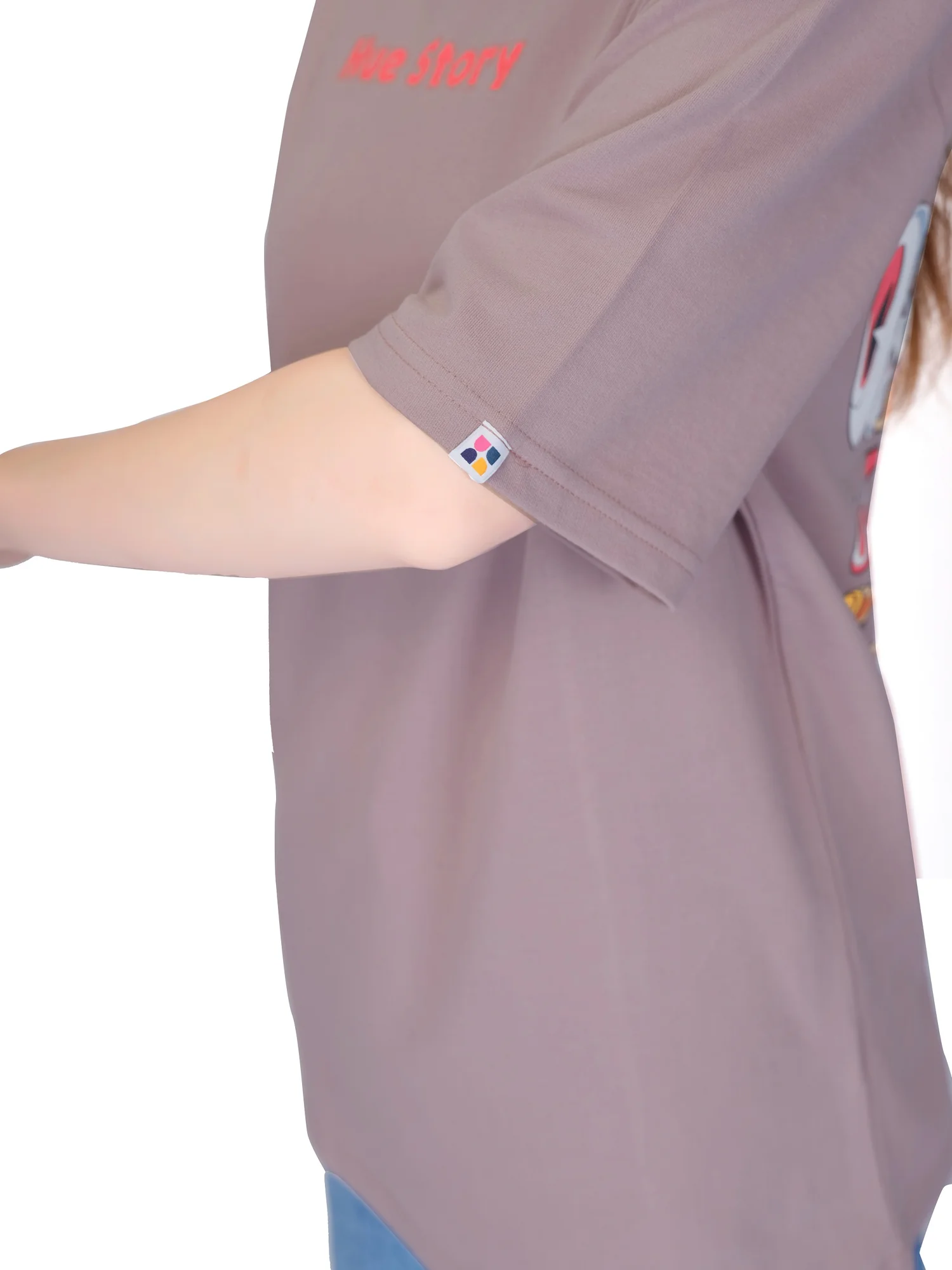 hue story powder pink unisex oversized tshirt
