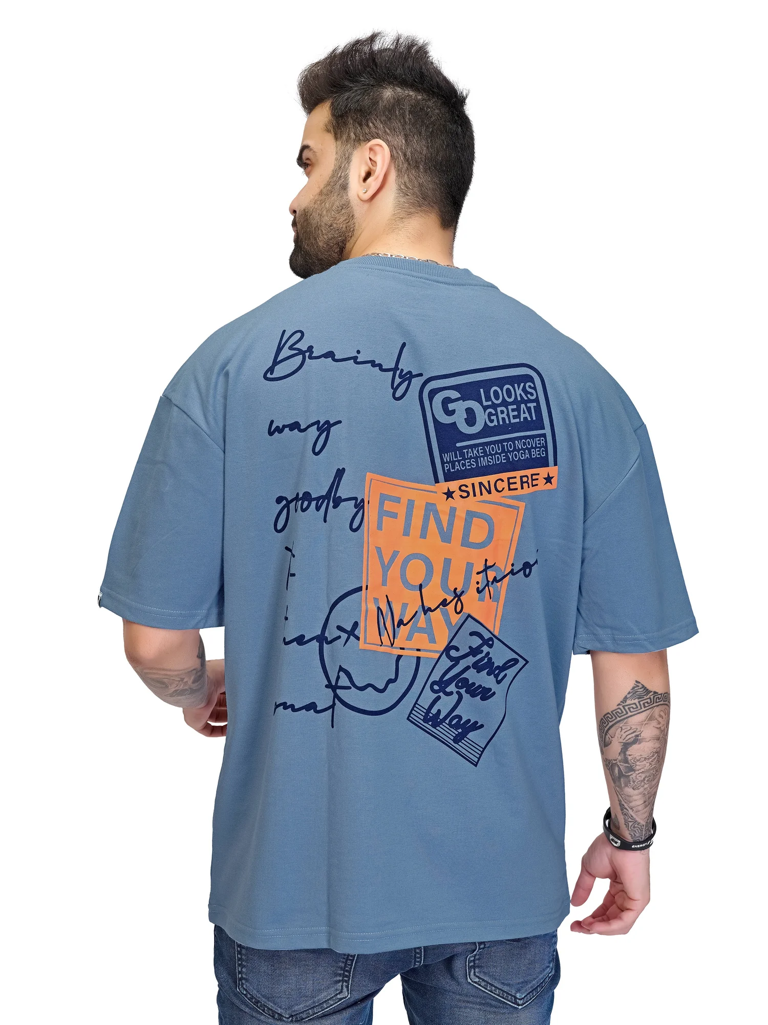 hue story sky blue unisex oversized tshirt