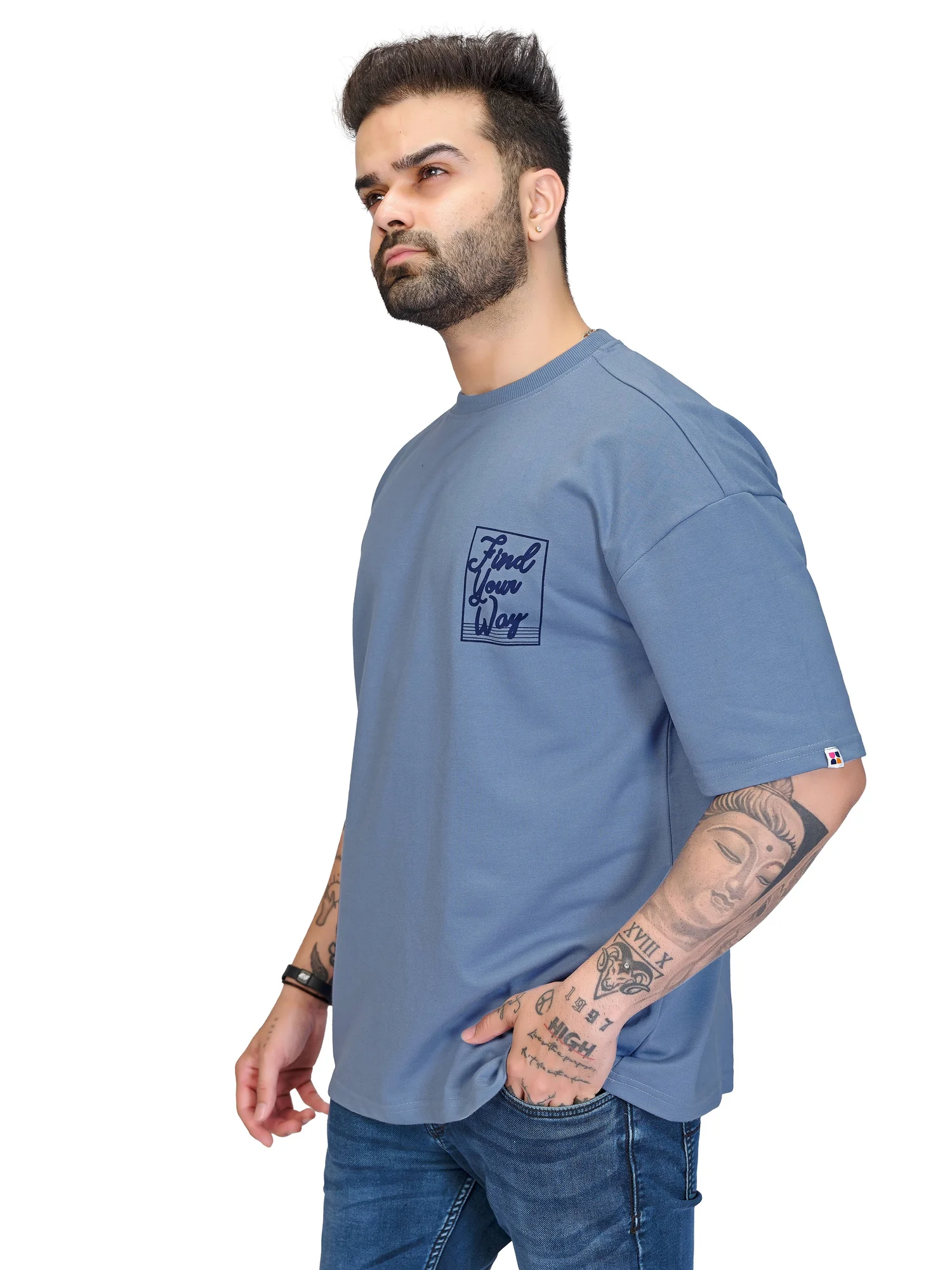 hue story sky blue unisex oversized tshirt
