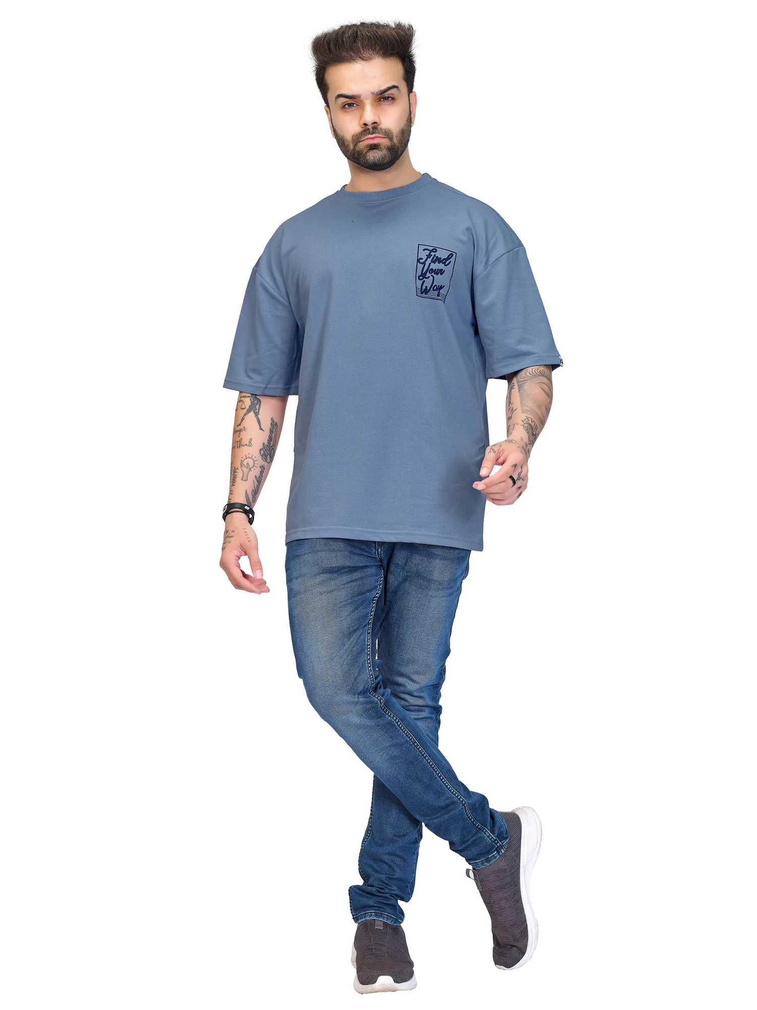 hue story sky blue unisex oversized tshirt