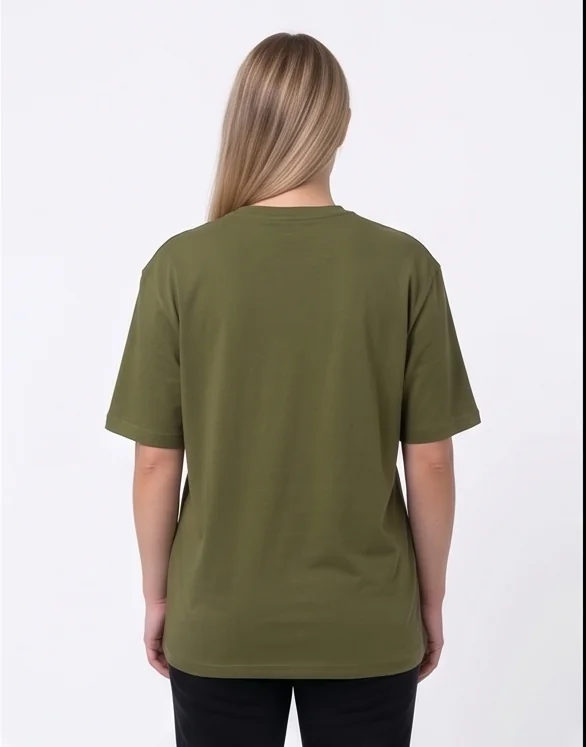 gravitees studios "pratikulataya shakti" sanskrit graphic t-shirt – olive green unisex regular fit