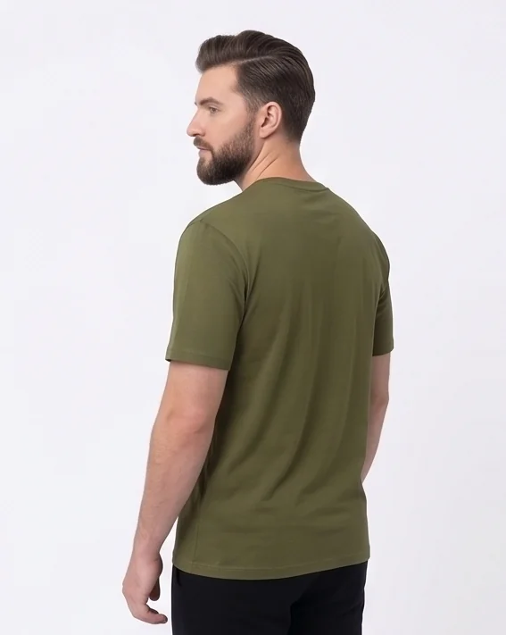 gravitees studios "pratikulataya shakti" sanskrit graphic t-shirt – olive green unisex regular fit