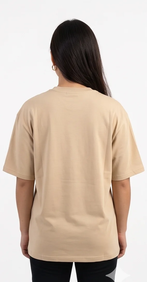 gravitees studios "strength through adversity" sanskrit graphic t-shirt – beige unisex oversized fit